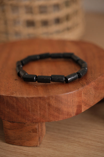Bracelet billes de bois