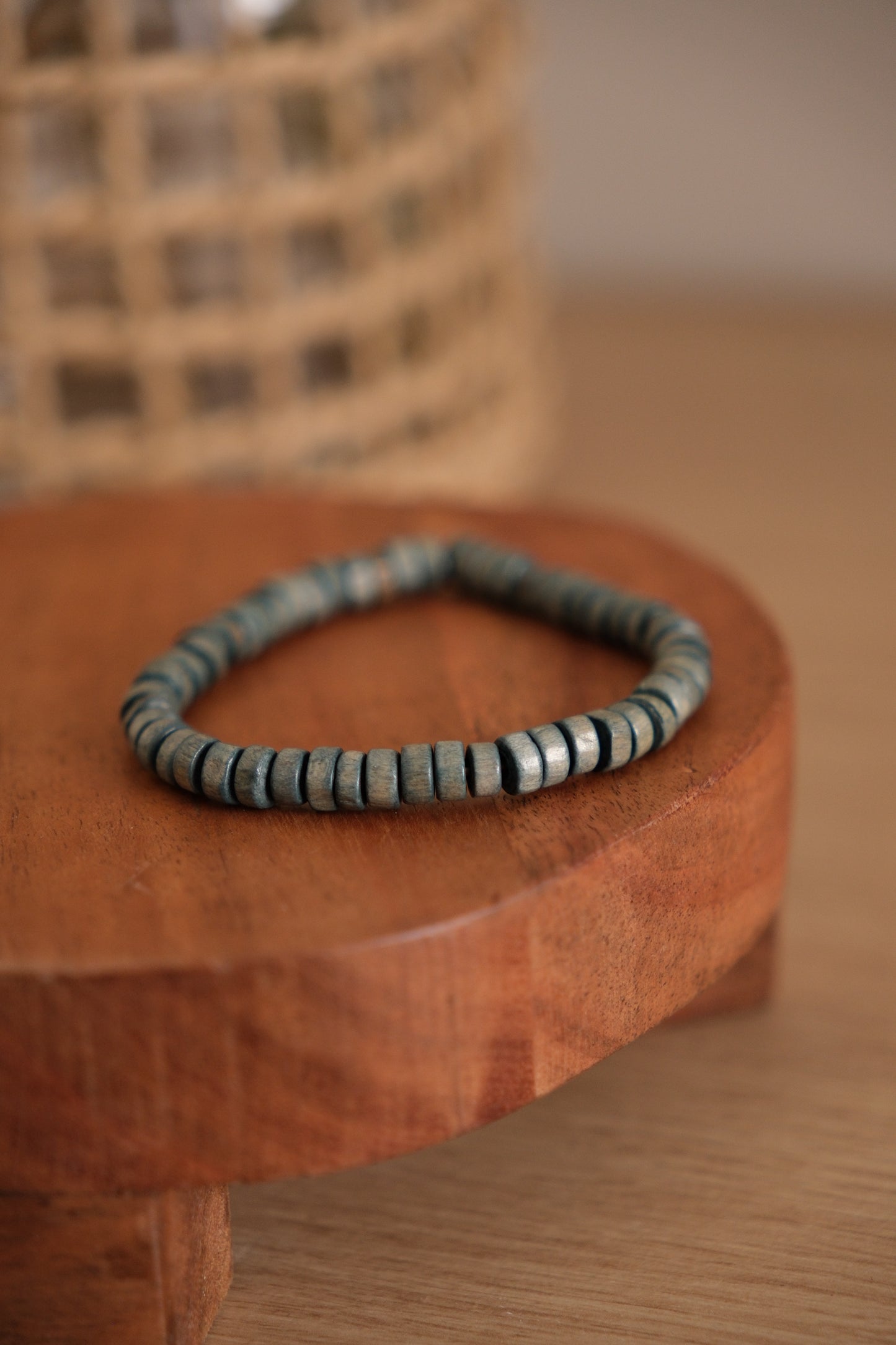 Bracelet billes de bois