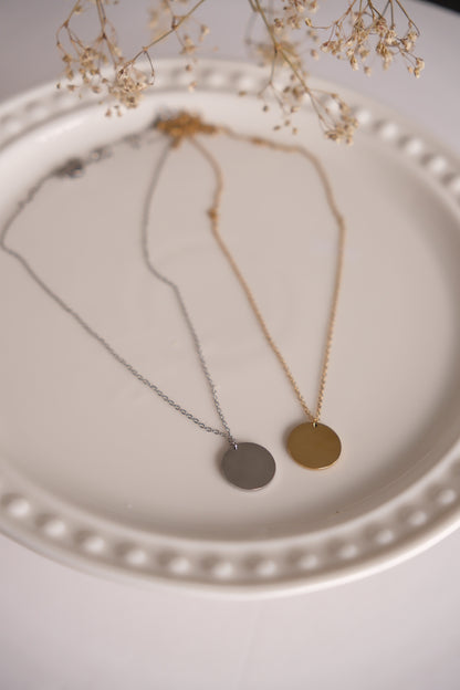 Chaine à médaillon à graver