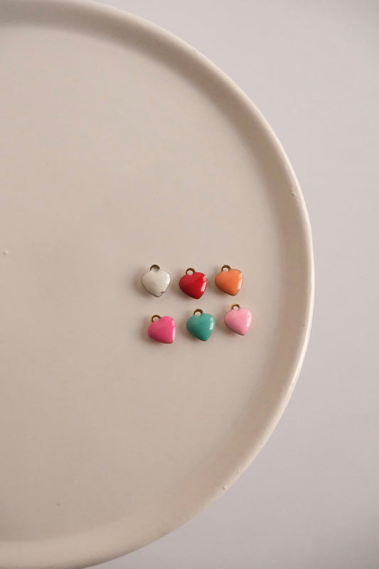 Charms - Coeurs colorés