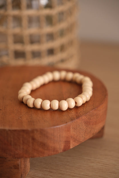 Bracelet billes de bois