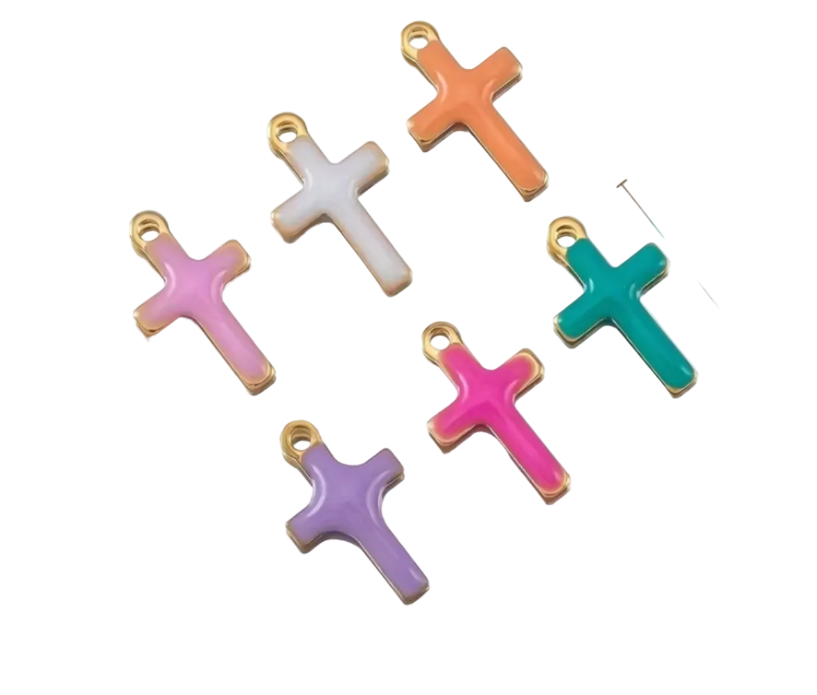 Charms - Croix colorées