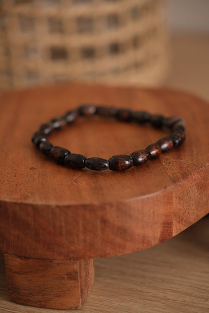 Bracelet billes de bois
