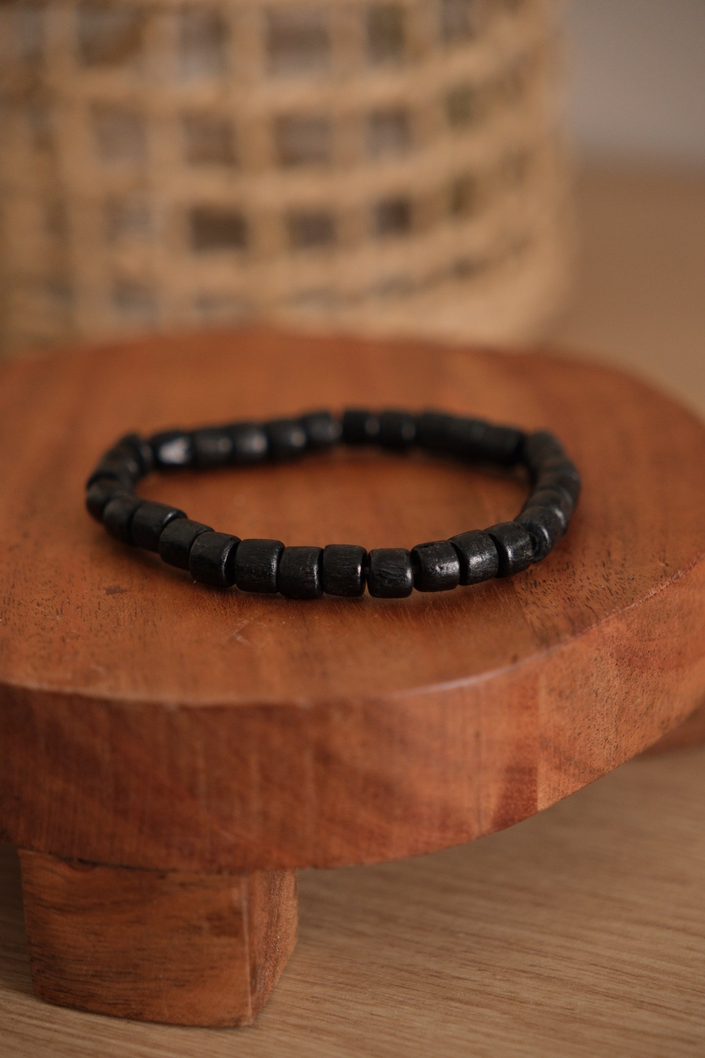 Bracelet billes de bois